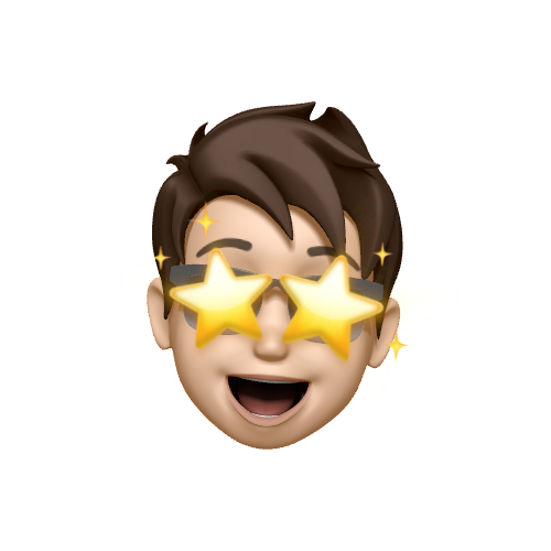 Memoji with stars on his eyes, wearing sunglasses because of light mode